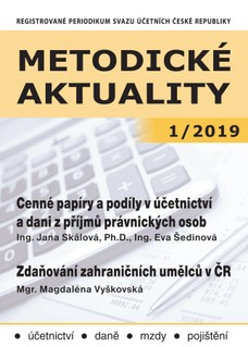 Metodické aktuality Svazu účetních 1/2019