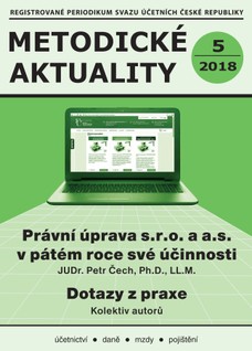 Metodické aktuality Svazu účetních 5/2018
