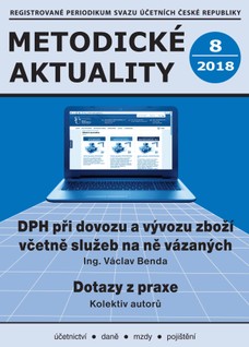 Metodické aktuality Svazu účetních 8/2018