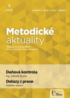 Metodické aktuality Svazu účetních 7/2022