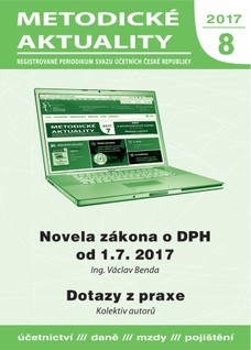 Metodické aktuality Svazu účetních 8/2017