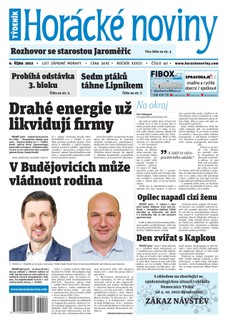 Horácké Noviny Čtvrtek 6.10.2022 č. 040