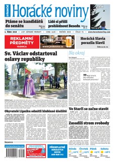 Horácké Noviny Středa 3.10.2018  č. 073