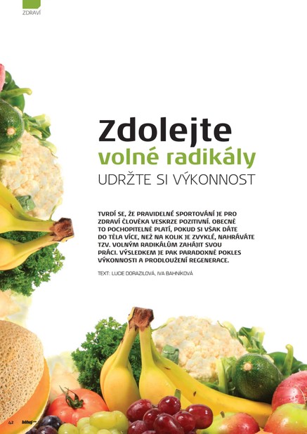 Zdolejte volné radikály Udržte si výkonnost