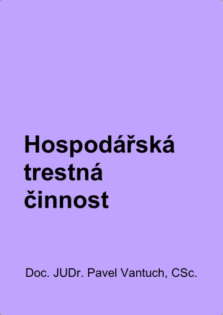 Hospodářská trestná činnost