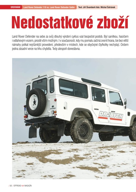 Land Rover Defender 110 vs. Land Rover Satbir