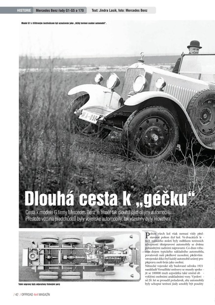 Mercedes Benz řady g1, g5 a 170