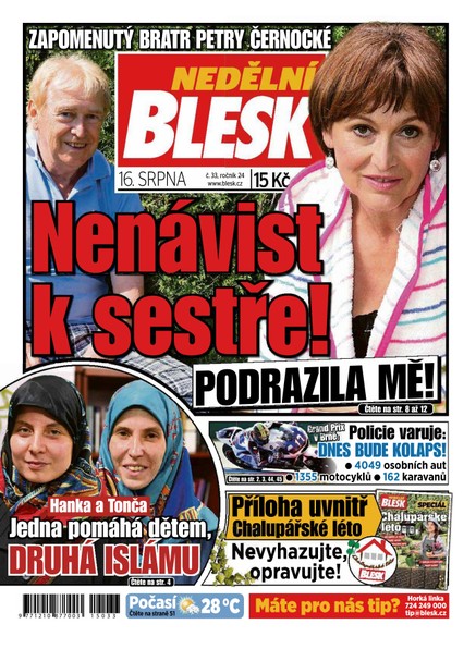 Nedělní Blesk - 16.8.2015