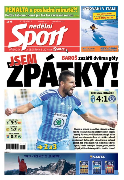 Nedělní Sport - 25.10.2015