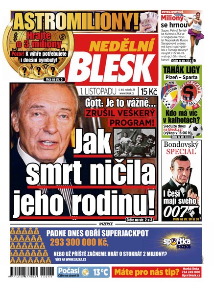 Nedělní Blesk - 1.11.2015