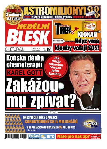 Nedělní Blesk - 8.11.2015