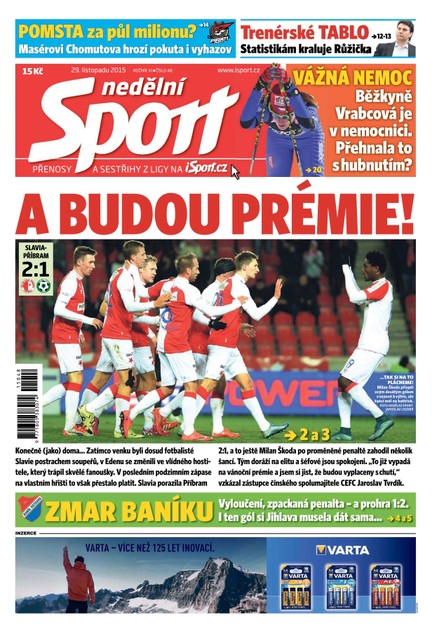 Nedělní Sport - 29.11.2015