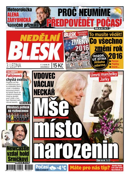 Nedělní Blesk - 3.1.2016