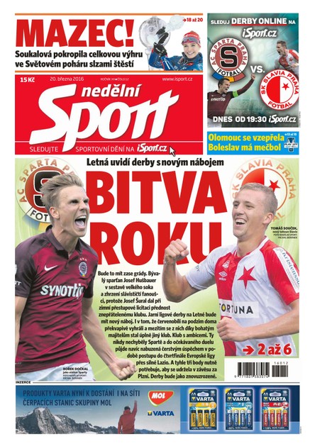 Nedělní Sport - 20.3.2016