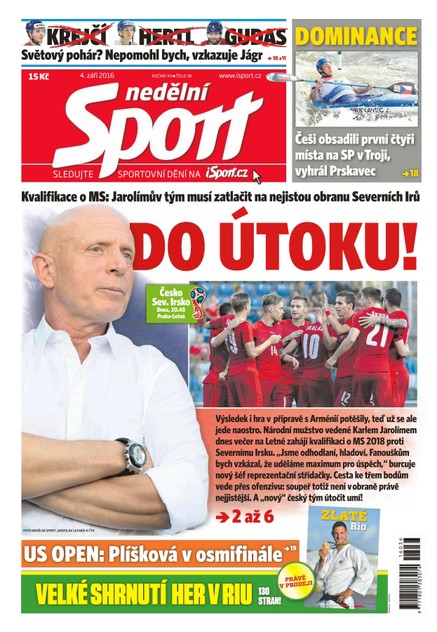 Nedělní Sport - 4.9.2016