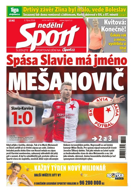 Nedělní Sport - 2.10.2016