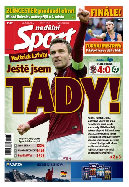 Nedělní Sport - 30.10.2016