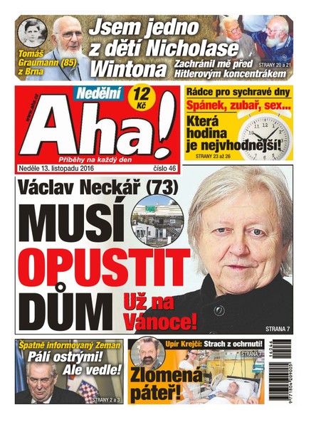 Nedělní AHA! - 13.11.2016