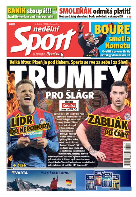 Nedělní Sport - 15.4.2018