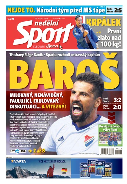 Nedělní Sport - 29.4.2018