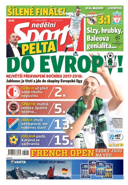 Nedělní Sport - 27.5.2018