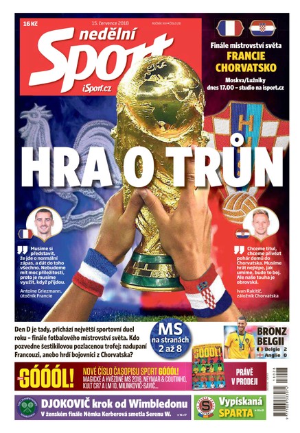 Nedělní Sport - 15.7.2018