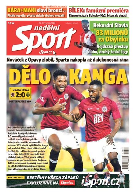 Nedělní Sport - 22.7.2018