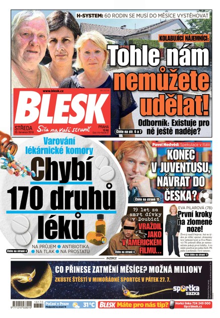Blesk - 25.7.2018