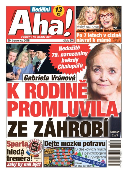 Nedělní AHA! - 29.7.2018