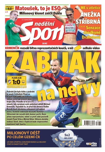 Nedělní Sport - 12.8.2018