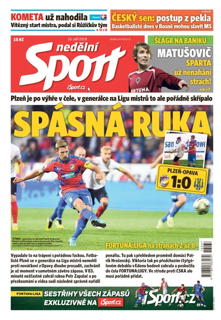 Nedělní Sport - 16.9.2018