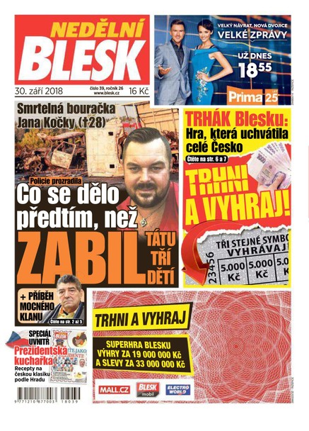 Nedělní Blesk - 30.9.2018