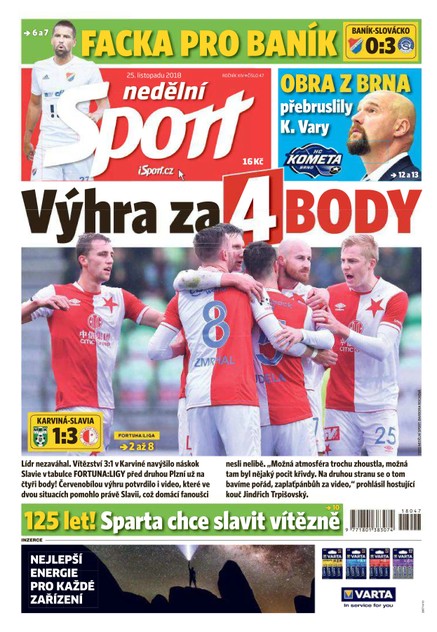 Nedělní Sport - 25.11.2018