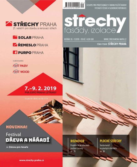 Střechy-Fasády-Izolace 1/2019
