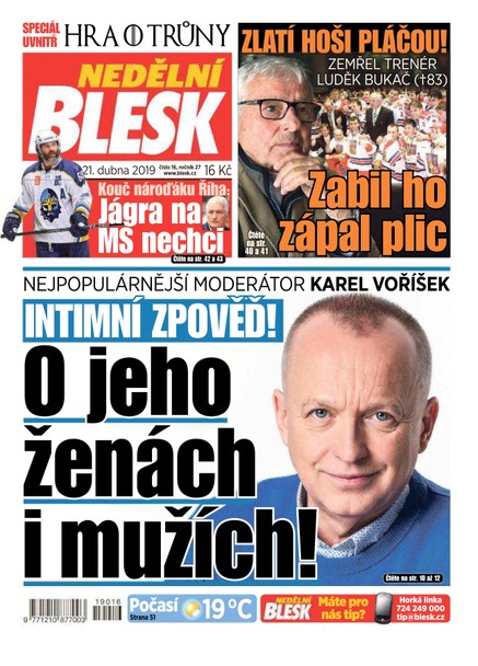 Nedělní Blesk - 21.4.2019