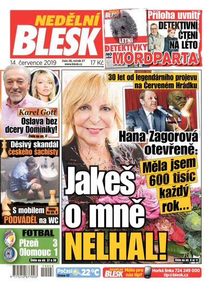 Nedělní Blesk - 14.7.2019