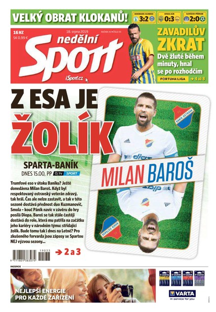 Nedělní Sport - 18.8.2019