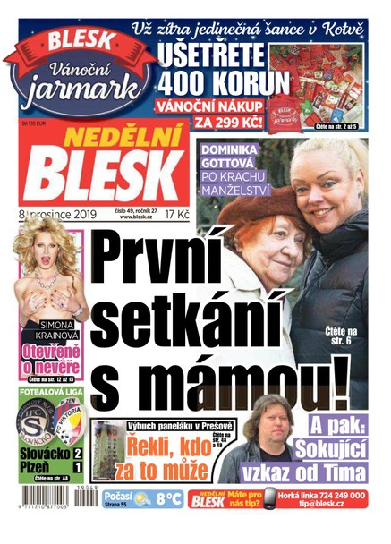 Nedělní Blesk - 8.12.2019