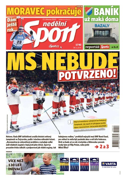 Nedělní Sport - 22.3.2020