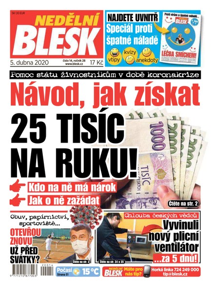 Nedělní Blesk - 5.4.2020