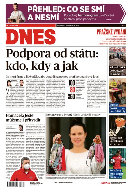 MF DNES - 25.4.2020