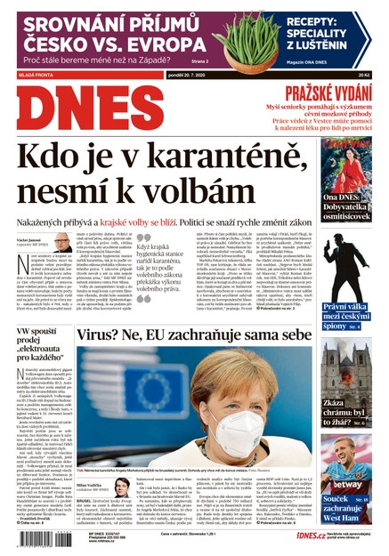 MF DNES - 20.7.2020