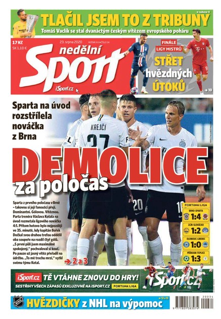 Nedělní Sport - 23.8.2020