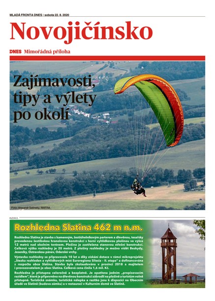 MF DNES extra Moravskoslezský - 22.8.2020