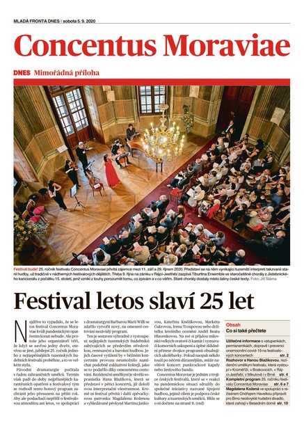 MF DNES Vysočina extra - 5.9.2020