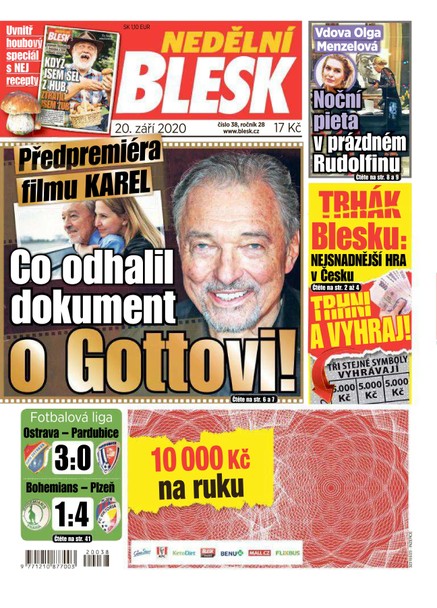 Nedělní Blesk - 20.9.2020