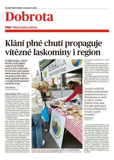 MF DNES Karlovarský extra - 24.9.2020