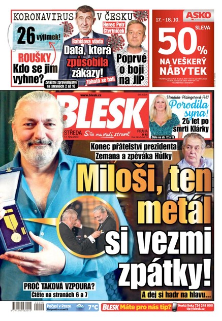 Blesk - 14.10.2020