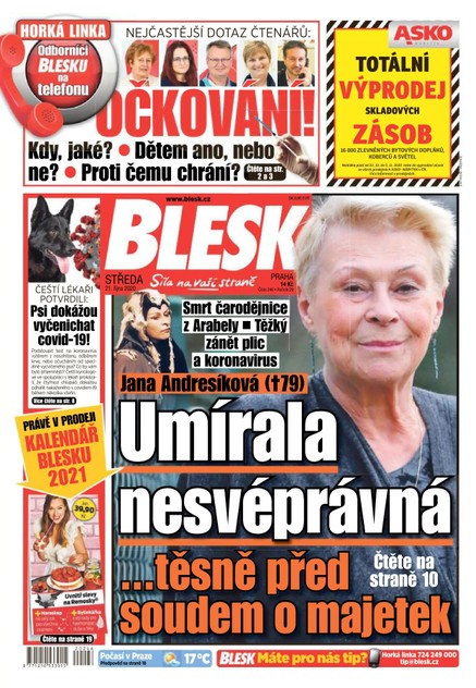 Blesk - 21.10.2020