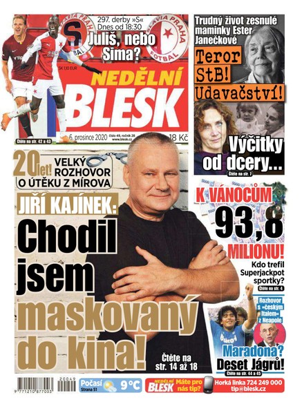 Nedělní Blesk - 6.12.2020